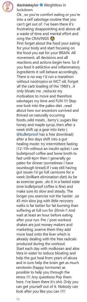 Word: Davinia wrote a very lengthy post to go with the snaps